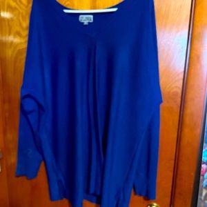 Royal Blue Pull Over V neck Sweater